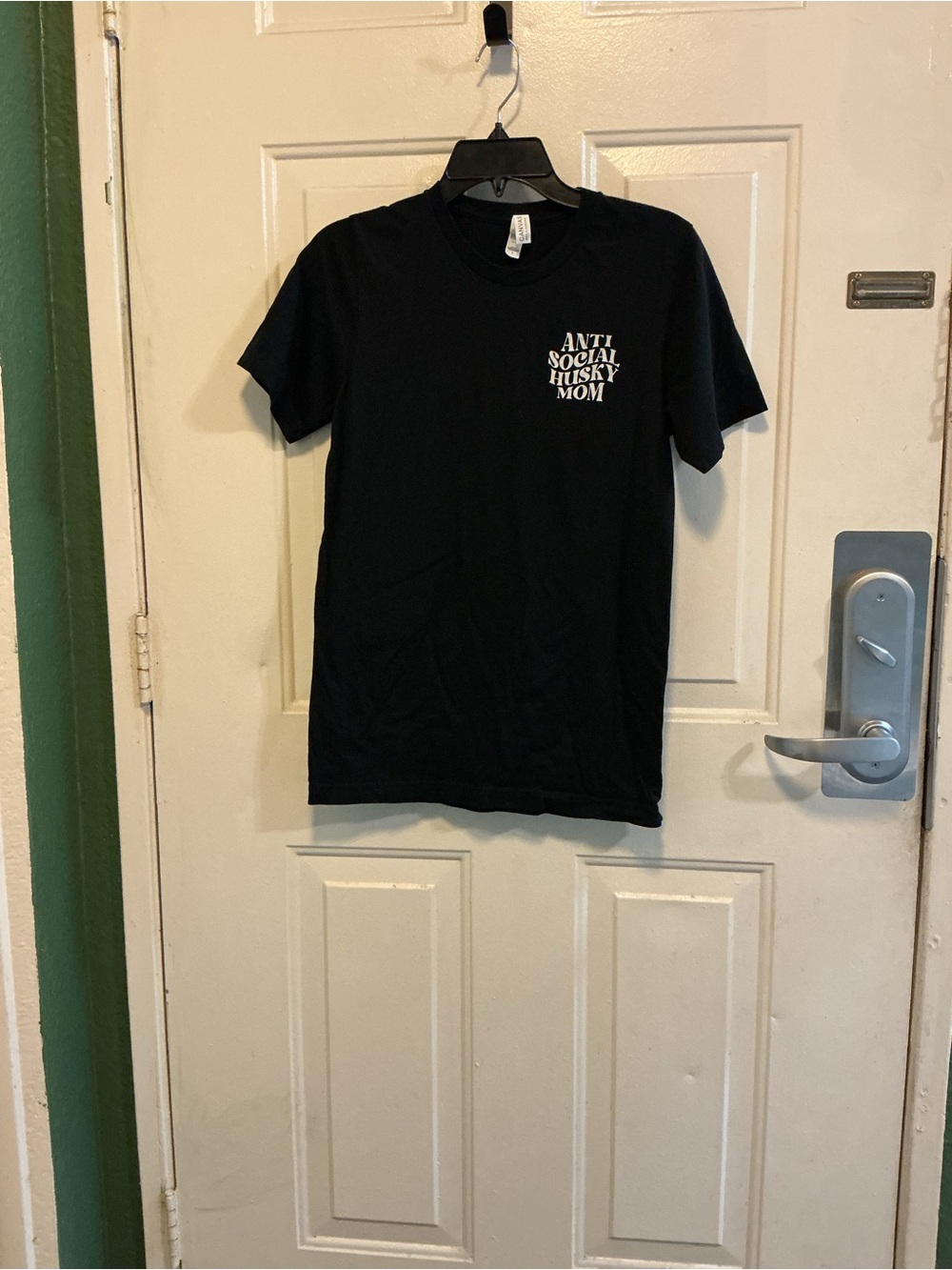Bella Canvas Black 'Anti Social Husky Mom' Graphic Tee